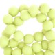 Acrylic beads 8mm round Matt Light yellow